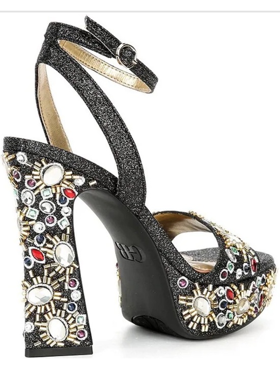 NWOB $149 GB Enchant-Ment Beaded Jewel Platform Dress Sandals – Size 8 - Picture 2 of 7